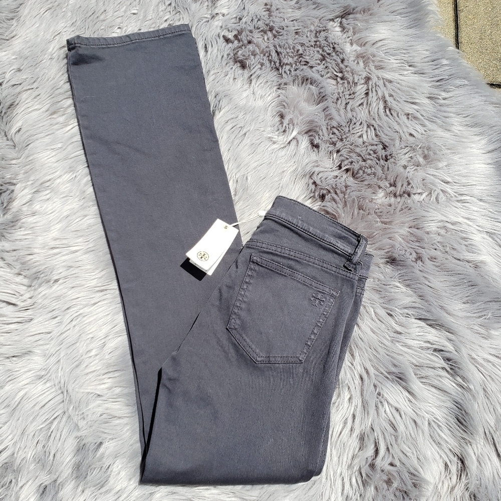 NWT Tory Burch Sabrina Flare Jeans Gray size 24 - Picture 5 of 12